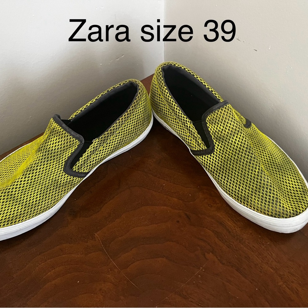 Zara neon slip ons